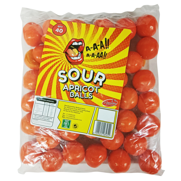 SOUR APRICOT BALLS X40