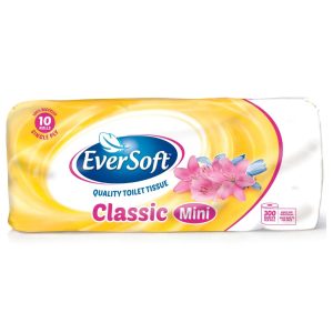 EVERSOFT TOILET PAPER MINI 300SHEETS 1PLY X10's