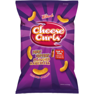 WILLARDS CHEESE CURLS FRUIT CHUTNEY X90g